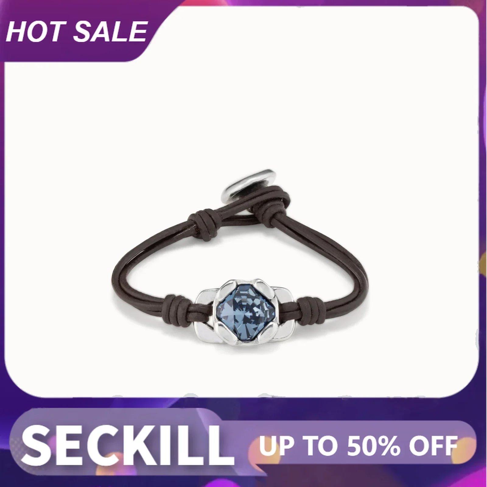 Blue Crystal Leather Rope Bracelet for Women, Quadrilateral Jewelry, High Quality Gift, Original, New Product,
Blue Crystal Leather Rope Bracelet for Women, Quadrilateral Jewelry, High Quality Gift, Original, New Product,