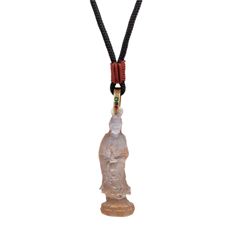 South Sea Guanyin Pendant Beaded Glaze Peace Protection Amulet Necklace Pendant for Women Gifts
South Sea Guanyin Pendant Beaded Glaze Peace Protection Amulet Necklace Pendant for Women Gifts