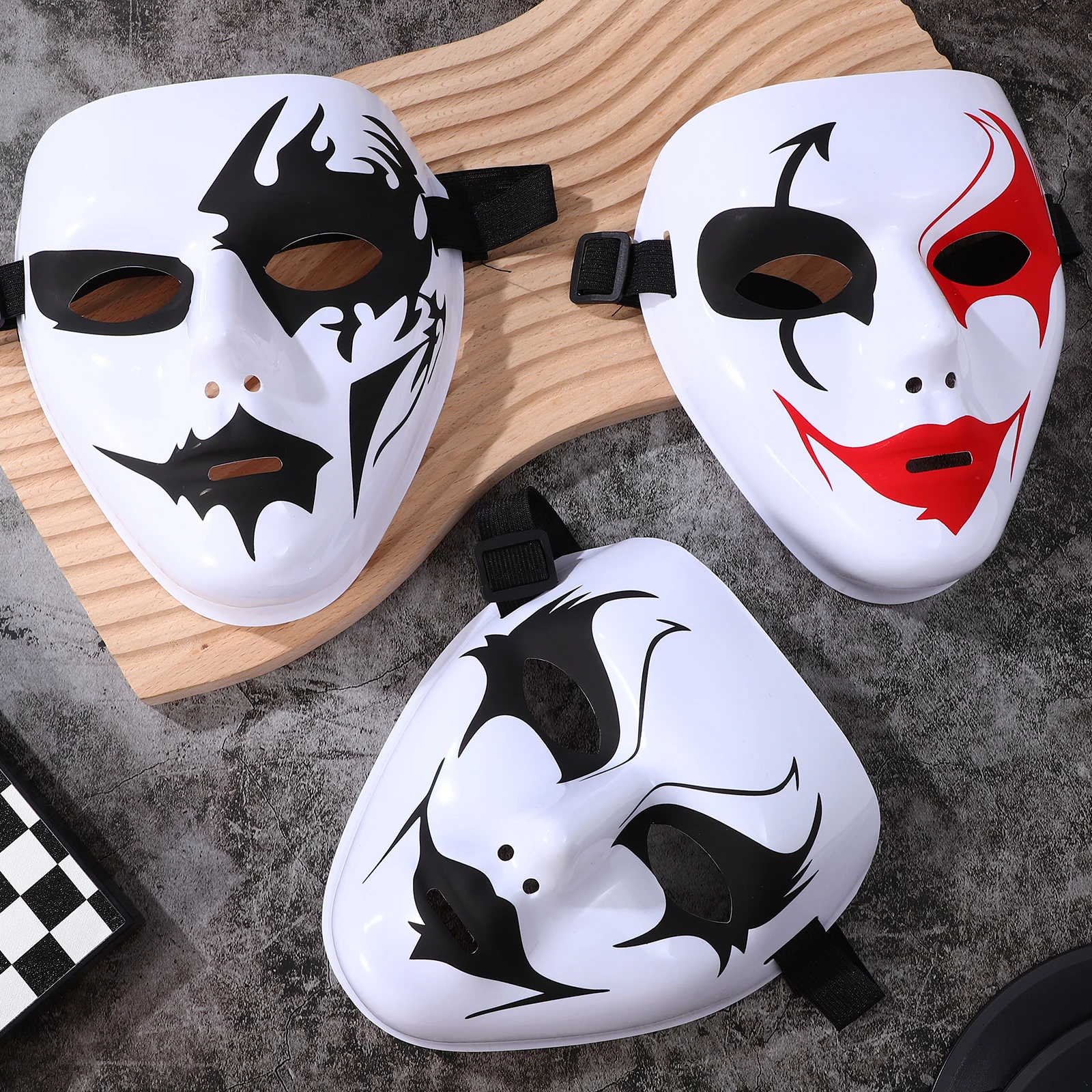 3pcs Dance Cosplay Masks Masks PVC Halloween Mask Scary Festival Horrible Cosplay Plastic Party Facial Decor Adult 
3pcs Dance Cosplay Masks Masks PVC Halloween Mask Scary Festival Horrible Cosplay Plastic Party Facial Decor Adult