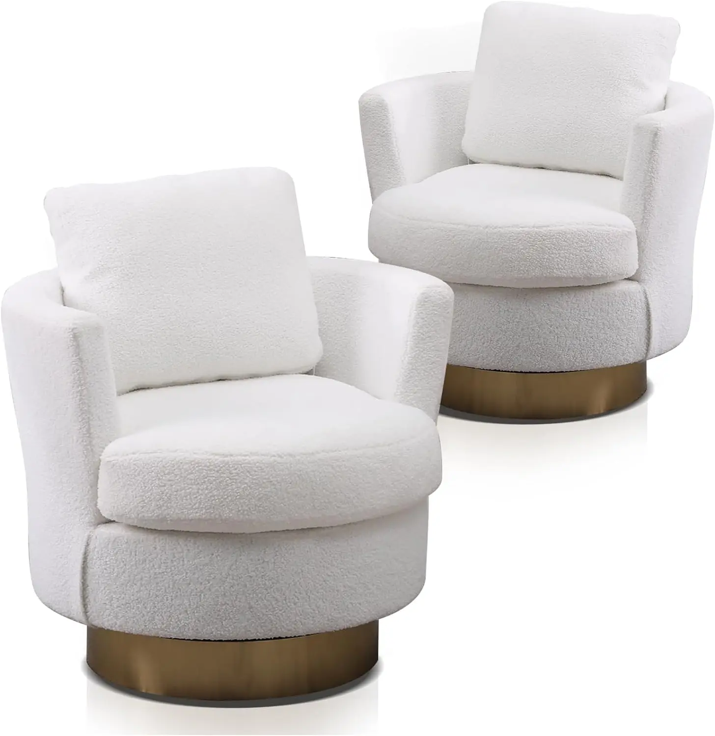 Swivel Chair Set of 2,Teddy Round Swivel Accent Chair,Comfy Modern 360 Degree Swivel Reading Chair
Swivel Chair Set of 2,Teddy Round Swivel Accent Chair,Comfy Modern 360 Degree Swivel Reading Chair
