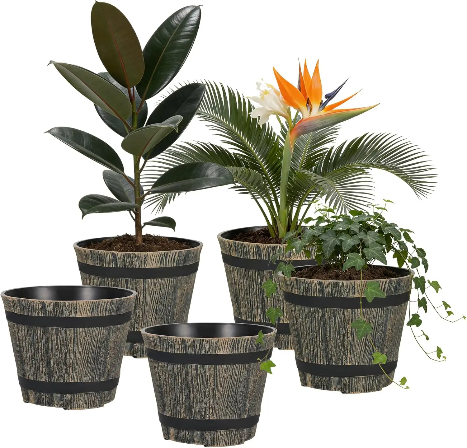 Пластиковые горшки для растений, кашпо из винных бочек, цветочные горшки для домашних и уличных растений, трав, змеевидных растений, прочные горшки
Пластиковые горшки для растений, кашпо из винных бочек, цветочные горшки для домашних и уличных растений, трав, змеевидных растений, прочные горшки