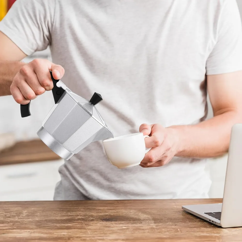 Safe 6 Cup Electric Espresso Mocha Pot Aluminum Fast Brewing Electric Coffee Maker Detachable Coffee Pot Ceramic Cooktop
Safe 6 Cup Electric Espresso Mocha Pot Aluminum Fast Brewing Electric Coffee Maker Detachable Coffee Pot Ceramic Cooktop