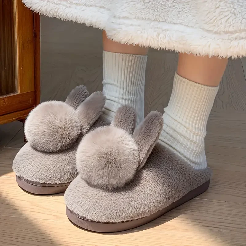 Женские плюшевые тапочки с кроликом, нескользящие плюшевые шлепанцы, домашняя уютная теплая зимняя домашняя обувь, мягкие удобные домашние хлопковые сапоги
Женские плюшевые тапочки с кроликом, нескользящие плюшевые шлепанцы, домашняя уютная теплая зимняя домашняя обувь, мягкие удобные домашние хлопковые сапоги