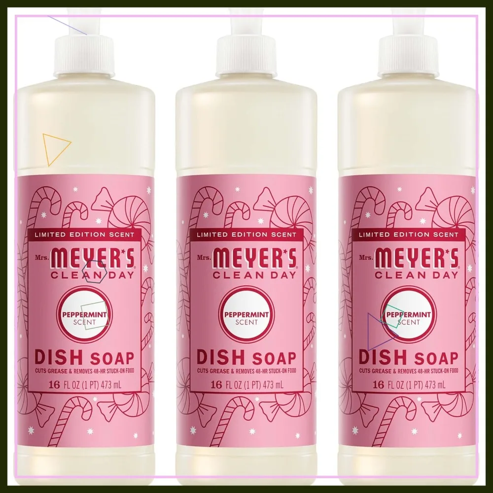 Peppermint Liquid Dish Soap, 16 Fl Oz Bottle - 3 Pack
Peppermint Liquid Dish Soap, 16 Fl Oz Bottle - 3 Pack