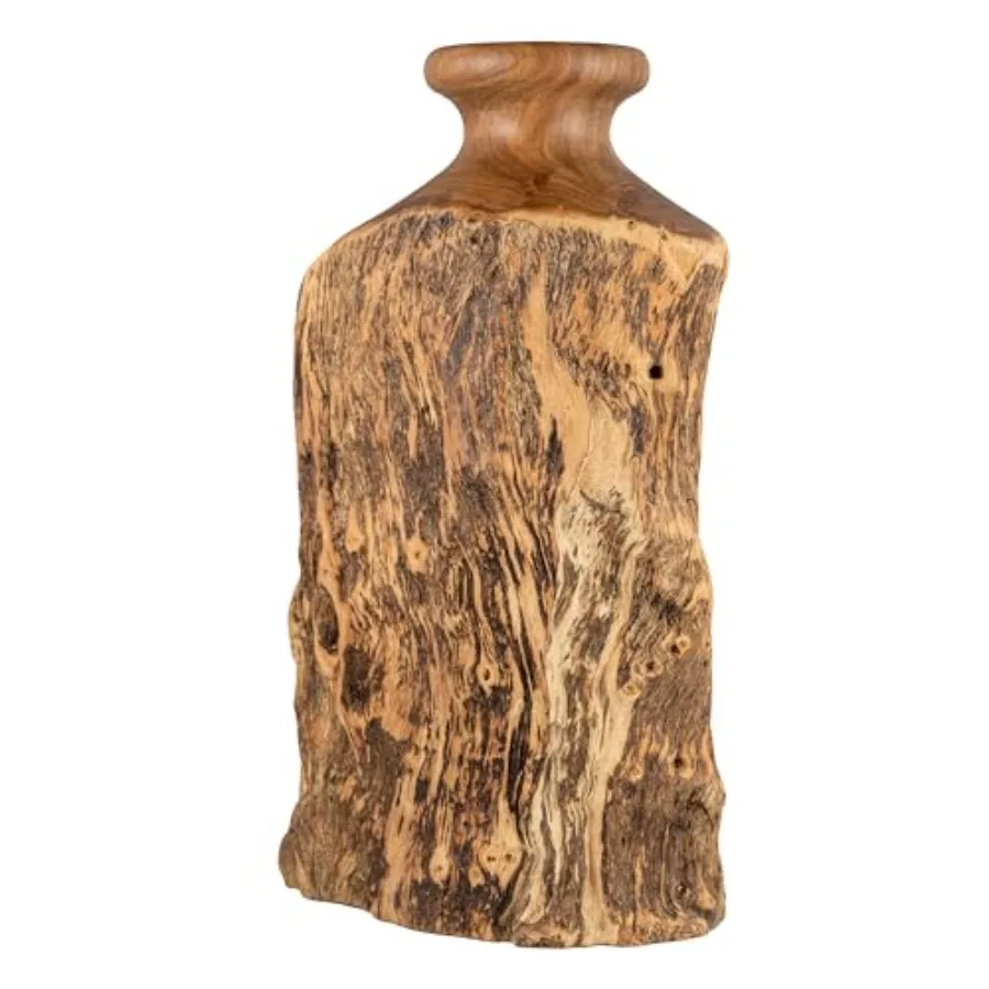 Home decor vase made from natural Vitex Pubescens Vahl wood, handcrafted from single block, warm brown tone, unique grain patte
Home decor vase made from natural Vitex Pubescens Vahl wood, handcrafted from single block, warm brown tone, unique grain patte