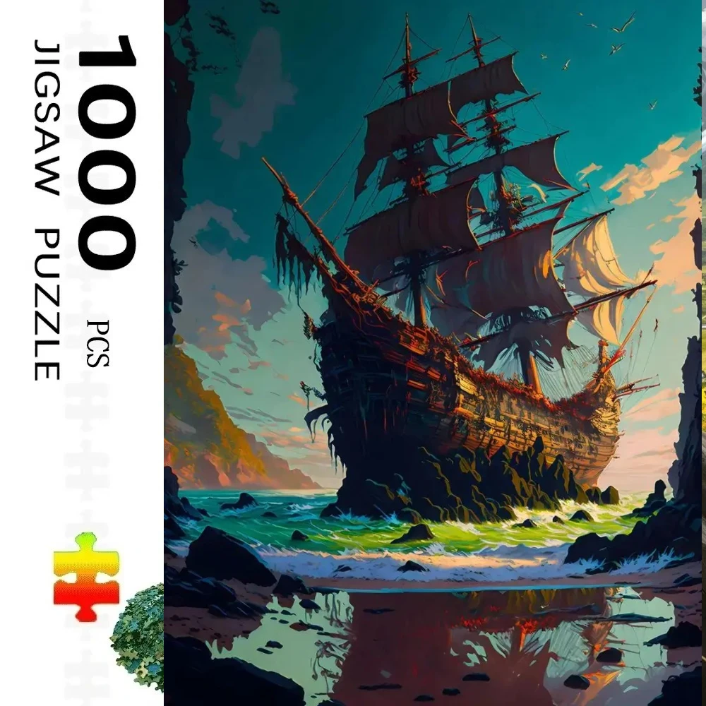 500 /1000 Pieces Jigsaw Puzzle,Fantasy Pirate Ship Jigsaw Puzzle Educational Toy for Kids Children 's Games Christmas Gift
500 /1000 Pieces Jigsaw Puzzle,Fantasy Pirate Ship Jigsaw Puzzle Educational Toy for Kids Children 's Games Christmas Gift