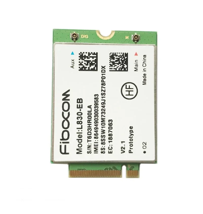 Беспроводной модуль Fibocom L830-EB LTE 4G, карта 4G для Thinkpad X380/T480S/T480/X280/T580/L580/L480/S1 поколения 4
Беспроводной модуль Fibocom L830-EB LTE 4G, карта 4G для Thinkpad X380/T480S/T480/X280/T580/L580/L480/S1 поколения 4