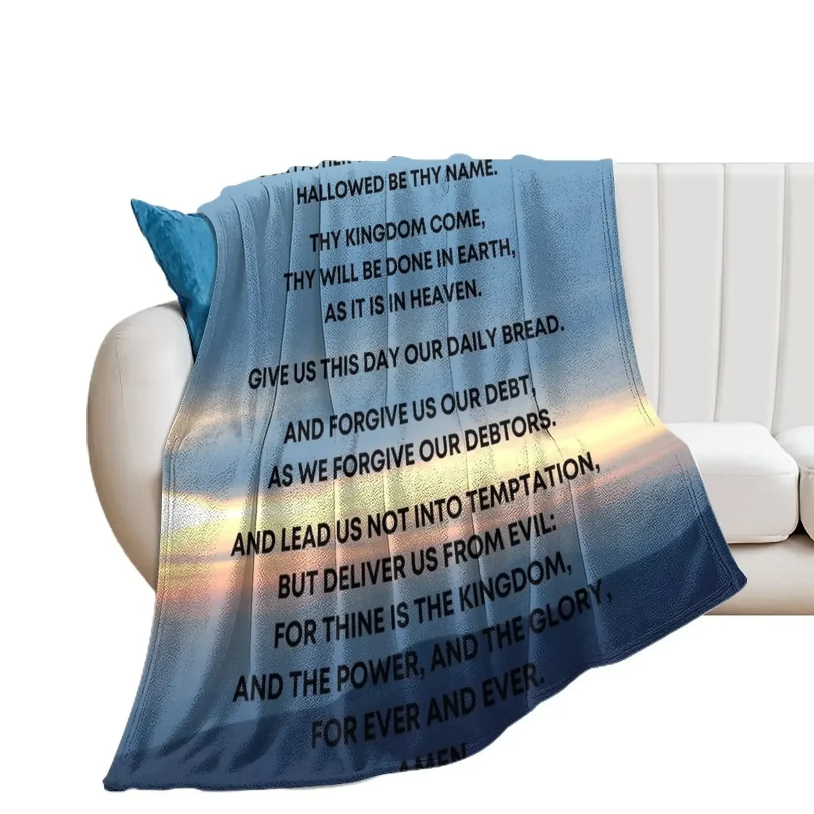 The Lords Prayer KJV - Cloudy Sunset Background Throw Blanket For Sofa Thin Sleeping Bag Blankets
The Lords Prayer KJV - Cloudy Sunset Background Throw Blanket For Sofa Thin Sleeping Bag Blankets