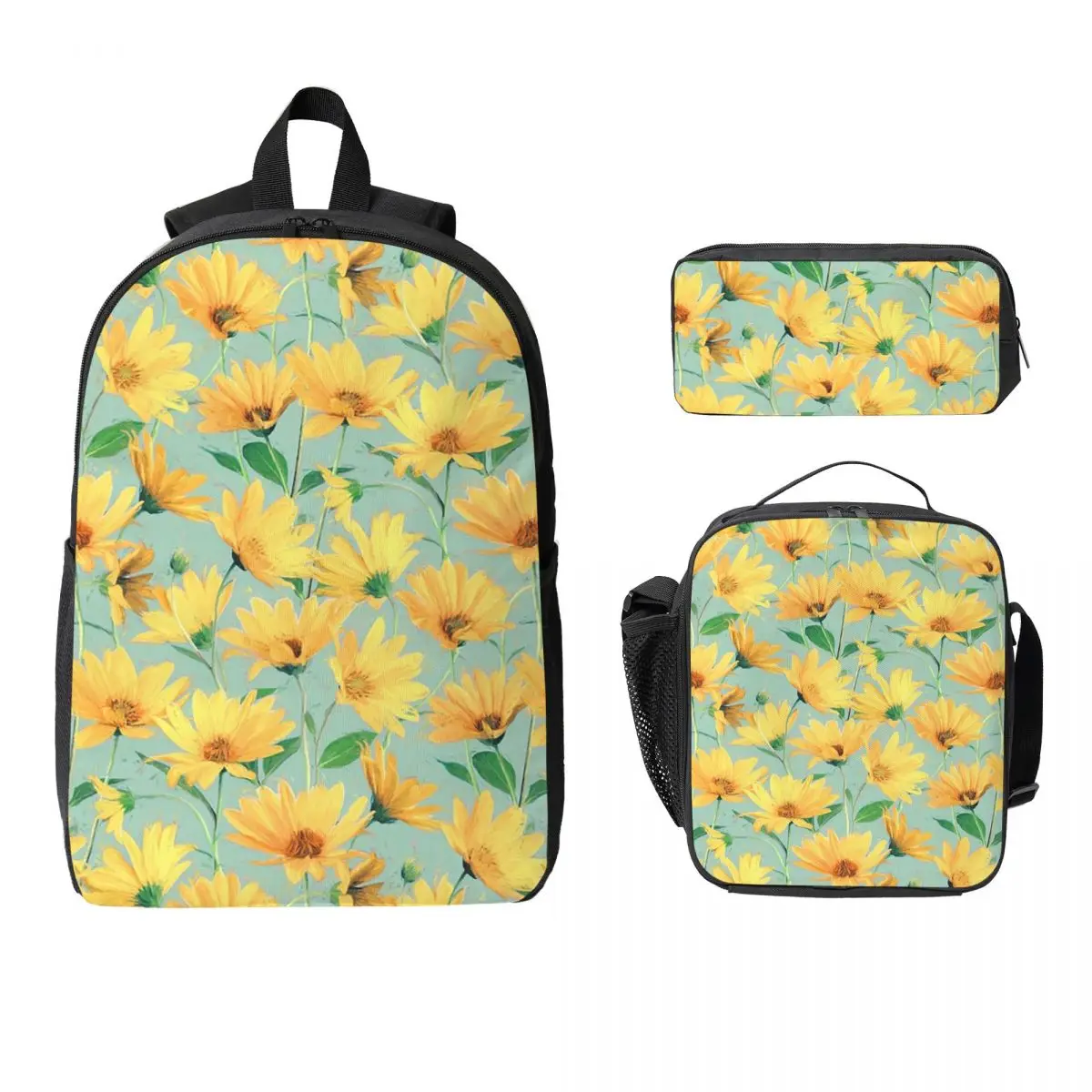 Painted Golden Yellow Daisies Backpack Student Boys Girls BookBag School Bag Shoulder Bags 3ps Insulated Lunch Bag Pencil Case
Painted Golden Yellow Daisies Backpack Student Boys Girls BookBag School Bag Shoulder Bags 3ps Insulated Lunch Bag Pencil Case