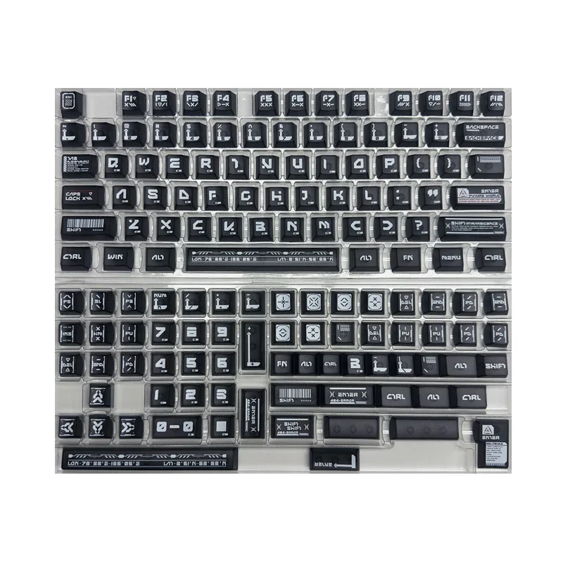 Crisis theme Original high black fog transparent keycaps Mechanical keyboard Customized 141 key full set
Crisis theme Original high black fog transparent keycaps Mechanical keyboard Customized 141 key full set