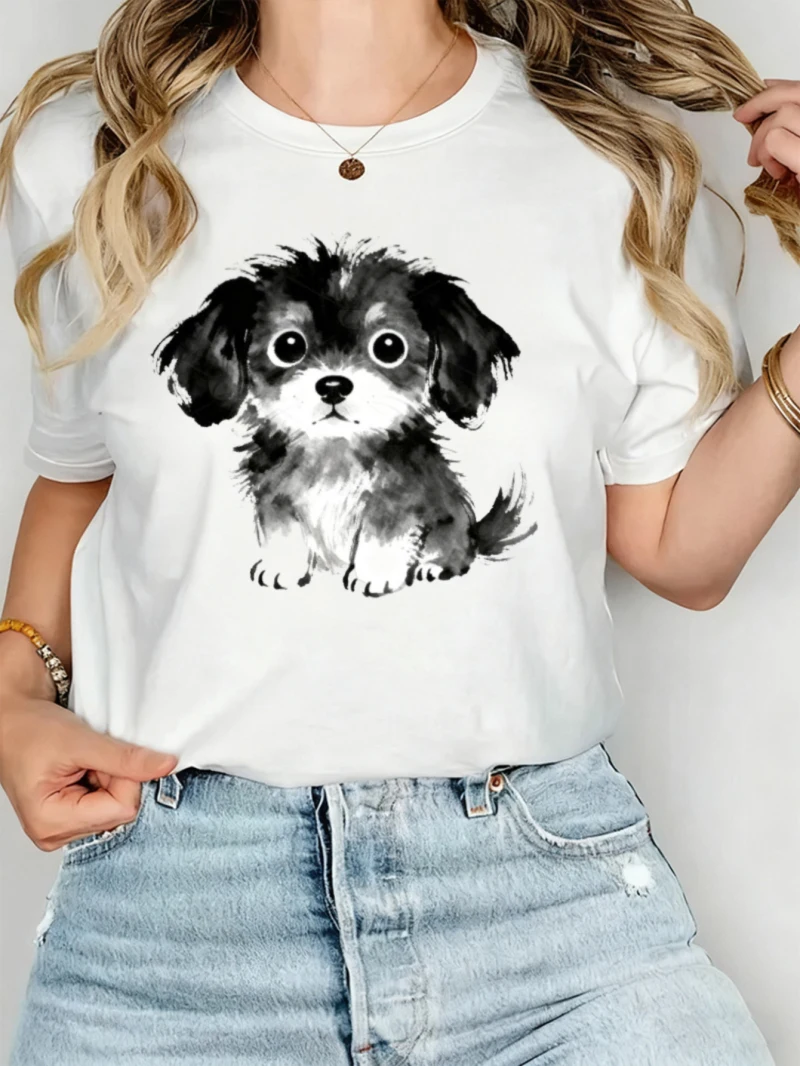 Женская свободная хлопковая рубашка с короткими рукавами и принтом собаки, милый мультяшный питомец, подходит для весны и лета
Женская свободная хлопковая рубашка с короткими рукавами и принтом собаки, милый мультяшный питомец, подходит для весны и лета