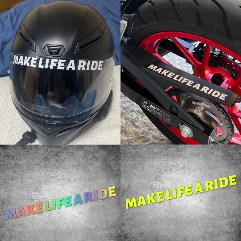 MAKE LIFE A RIDE наклейки на мотоциклетный шлем, топливный бак мотоцикла, маслостойкие виниловые наклейки для Yamaha Kawasaki KTM BMW Suzuki Honda
MAKE LIFE A RIDE наклейки на мотоциклетный шлем, топливный бак мотоцикла, маслостойкие виниловые наклейки для Yamaha Kawasaki KTM BMW Suzuki Honda