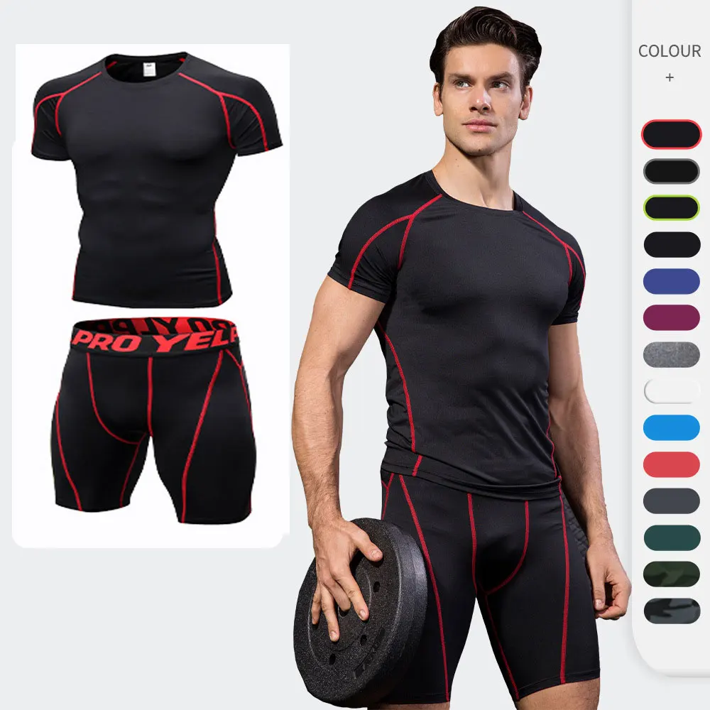 Men's 2-Piece Sportswear Sports Suit, Running Gym Yoga Training Of Men's Quick-Drying Compression Clothing Tracksuit Men shorts
Men's 2-Piece Sportswear Sports Suit, Running Gym Yoga Training Of Men's Quick-Drying Compression Clothing Tracksuit Men shorts