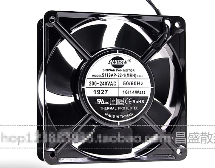 SINWAN S119AP-22-1 AC 200 В 240 В 16 Вт 120x120x38 мм 2-проводной охлаждающий вентилятор для сервера
SINWAN S119AP-22-1 AC 200 В 240 В 16 Вт 120x120x38 мм 2-проводной охлаждающий вентилятор для сервера