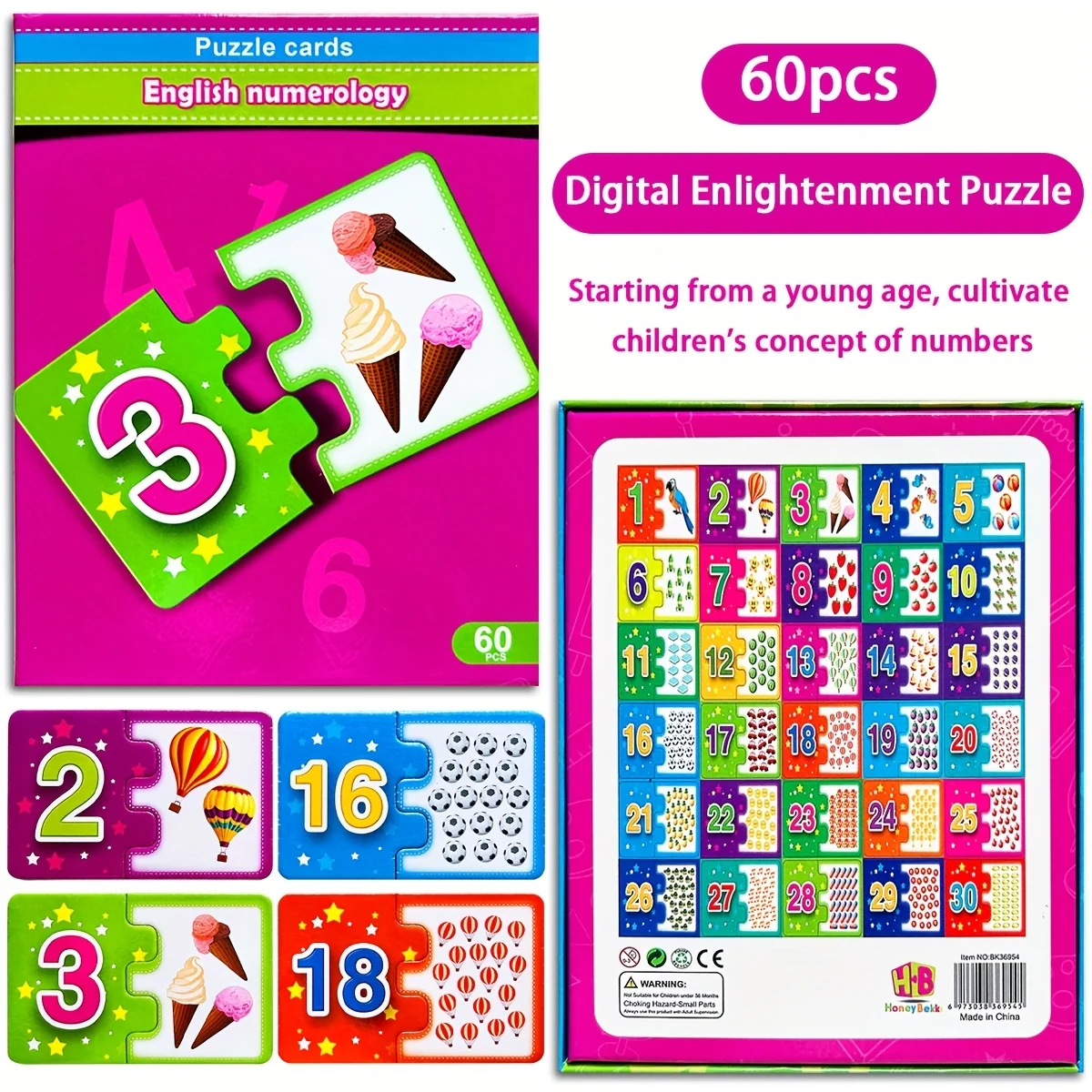 Digital Cognitive Puzzle Children's Book: Fun Math Enlightenment & Hand-Eye Coordination Exercises for Back-to-School
Digital Cognitive Puzzle Children's Book: Fun Math Enlightenment & Hand-Eye Coordination Exercises for Back-to-School