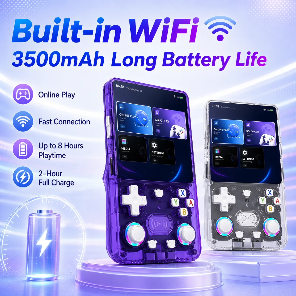 X36 Ultra Portable Game Console Android 10 Dual System 4.2" IPS Display WiFi Online Battle 3500mAh Battery RGB Joystick Gaming P
X36 Ultra Portable Game Console Android 10 Dual System 4.2" IPS Display WiFi Online Battle 3500mAh Battery RGB Joystick Gaming P