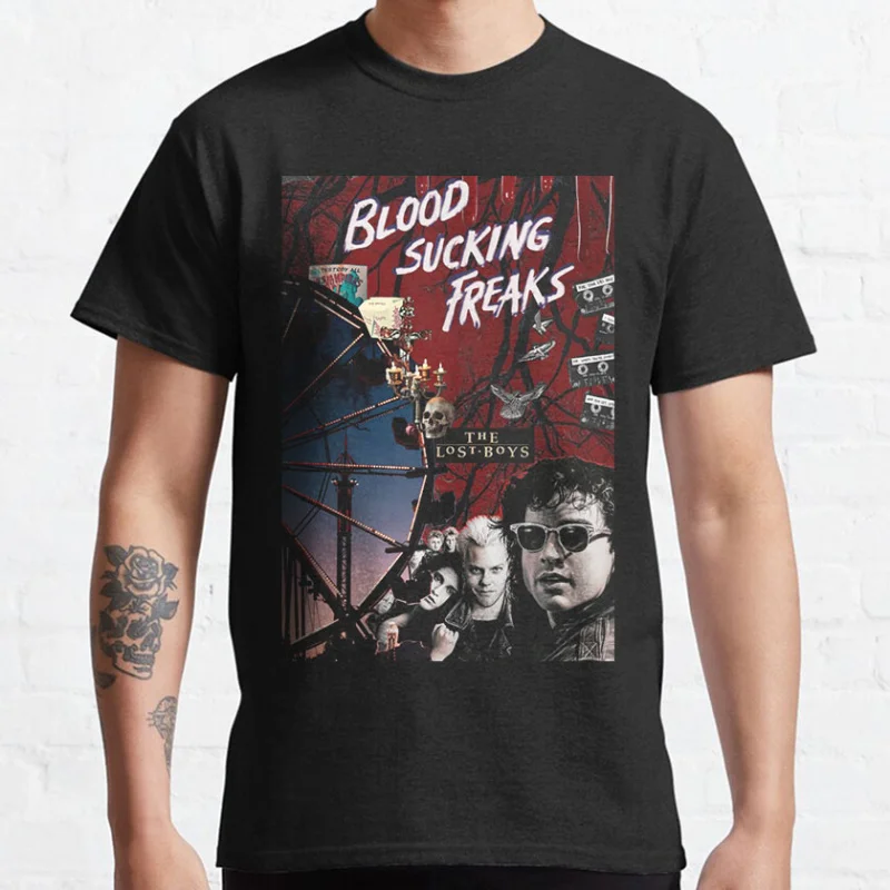 Vintage 80s Horror Movie The Lost Boys Vampire graphic t shirts Santa Carla Scary Halloween tops large size Men's clothing
Vintage 80s Horror Movie The Lost Boys Vampire graphic t shirts Santa Carla Scary Halloween tops large size Men's clothing