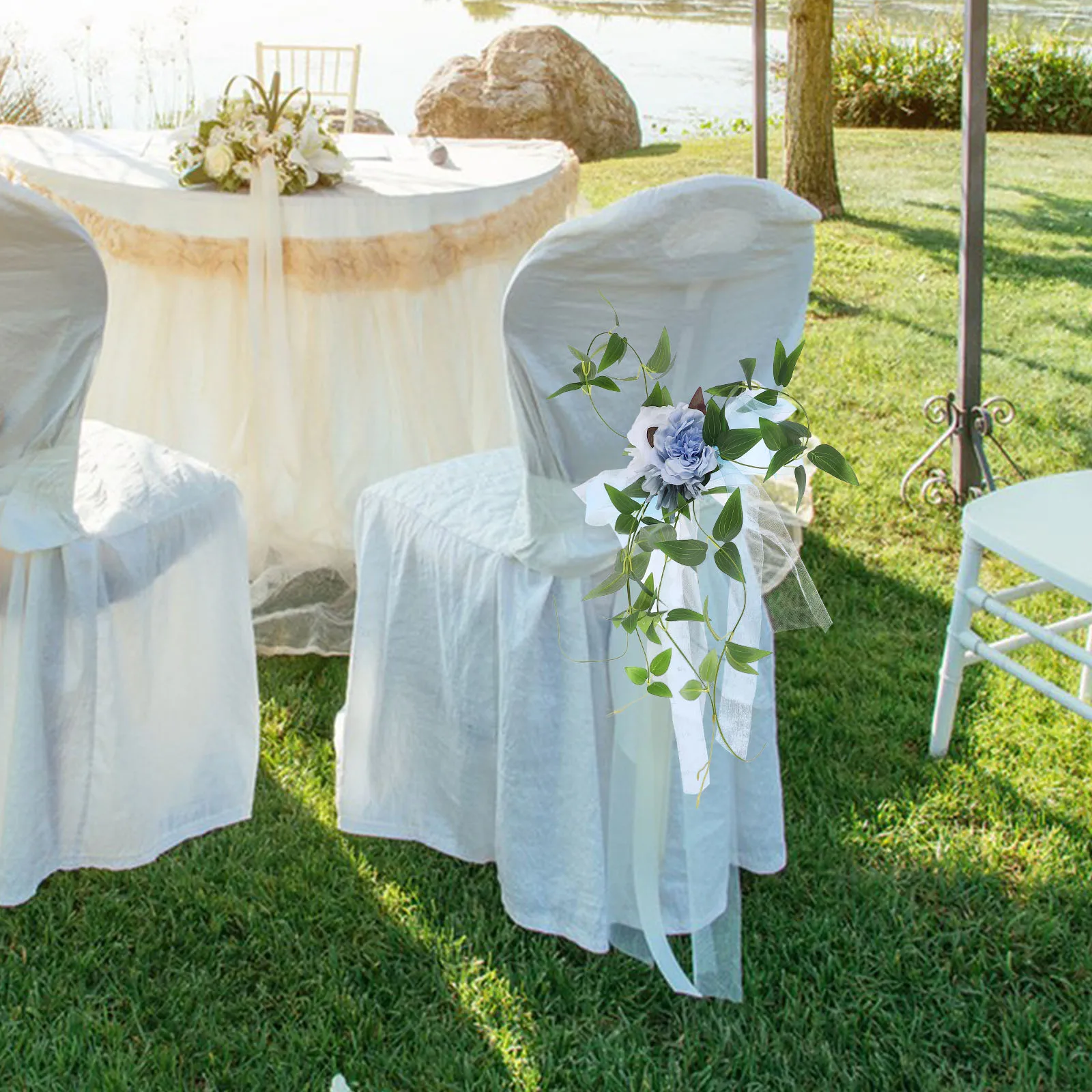 Wedding Decor Simulated Chair Back Flower Aisle Flowers Props Decoration Blue Artificial
Wedding Decor Simulated Chair Back Flower Aisle Flowers Props Decoration Blue Artificial