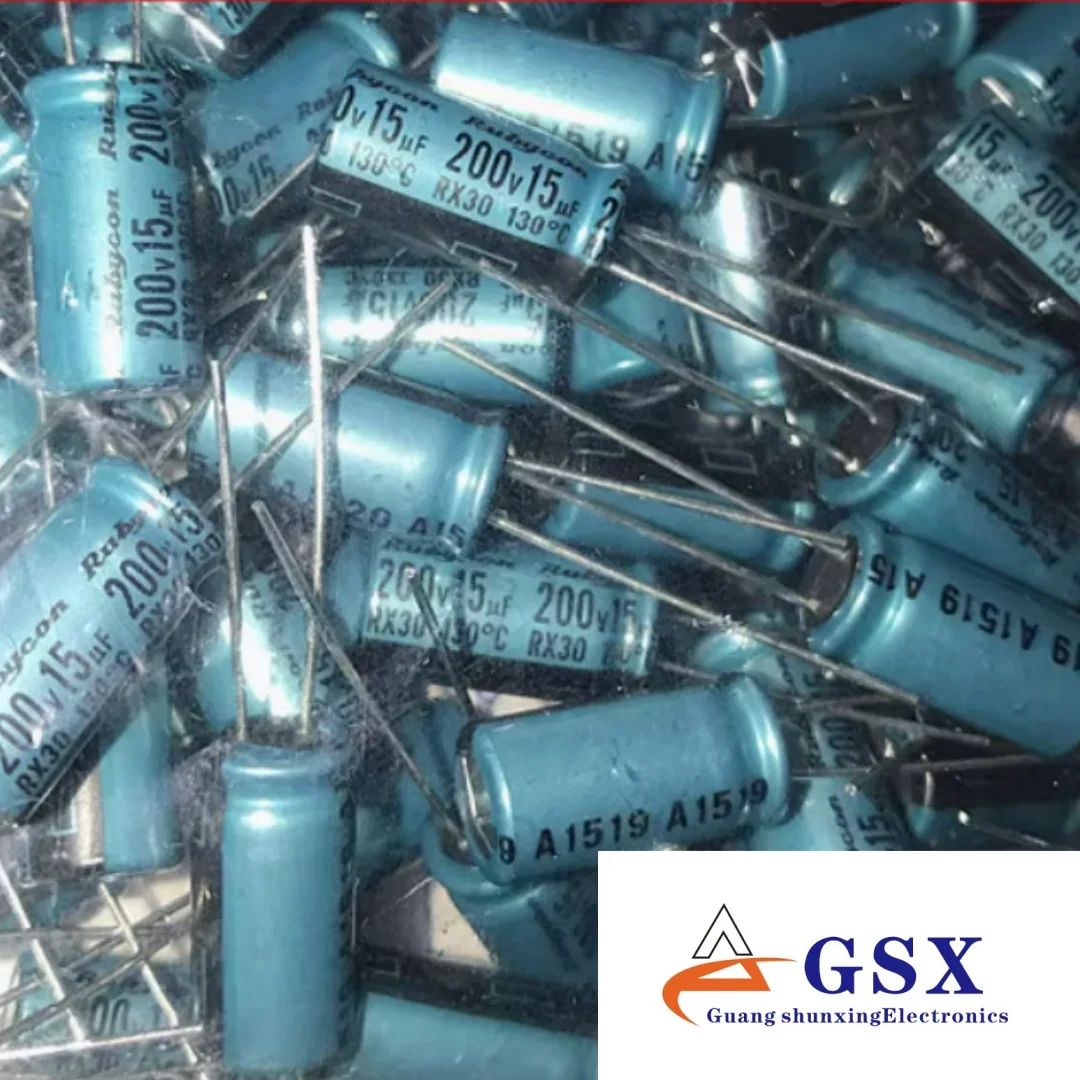 Rubycon imported electrolytic capacitor 200v15uf, Ruby RX30 8 * 15, high temperature resistance of 130 degrees
Rubycon imported electrolytic capacitor 200v15uf, Ruby RX30 8 * 15, high temperature resistance of 130 degrees
