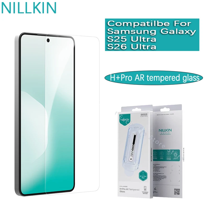 Nillkin For Samsung Galaxy S26 Ultra/S25 Ultra H+PRO AR Film compartment, transparent tempered glass film, half screen film
Nillkin For Samsung Galaxy S26 Ultra/S25 Ultra H+PRO AR Film compartment, transparent tempered glass film, half screen film