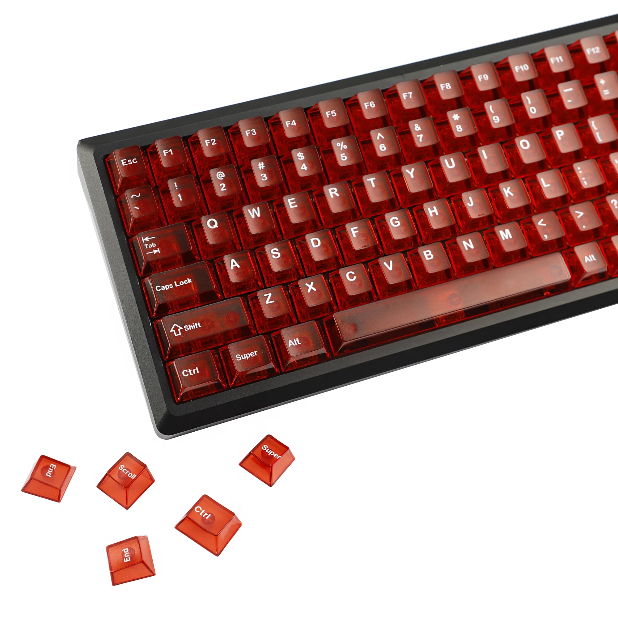 YMDK 132 Keys PC Red Purple Green Transparent Shine Through Frosted Cherry Profile Keycaps for MX Mechanical Keyboards Wooting
YMDK 132 Keys PC Red Purple Green Transparent Shine Through Frosted Cherry Profile Keycaps for MX Mechanical Keyboards Wooting