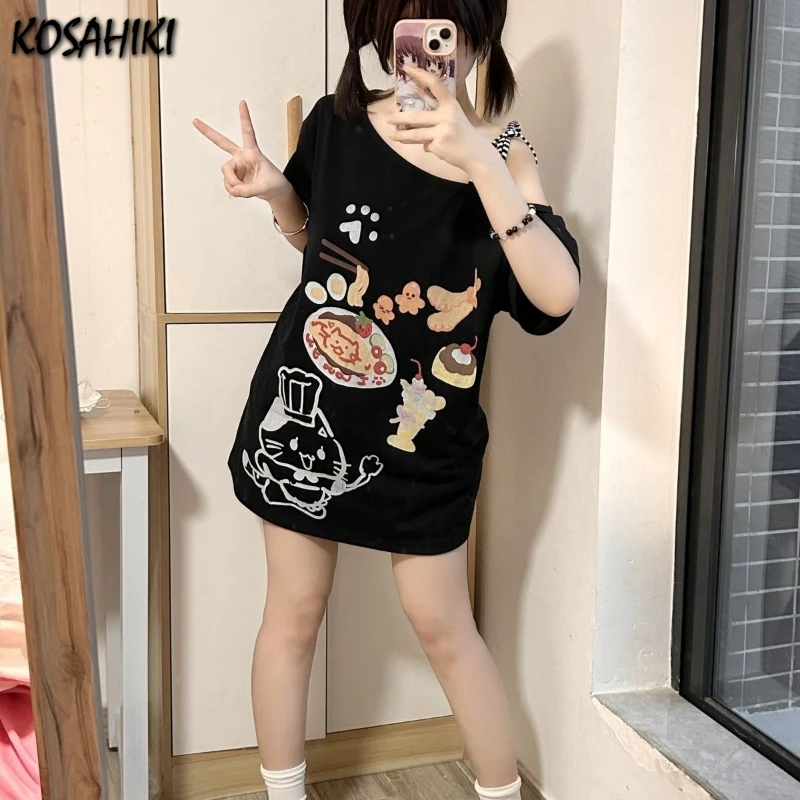Женская футболка Kawaii с японским мультяшным принтом 2021, милые Y2k, эстетические бандажные топы с косым воротником, летние свободные футболки в стиле Харадзюку в стиле гранж
Женская футболка Kawaii с японским мультяшным принтом 2021, милые Y2k, эстетические бандажные топы с косым воротником, летние свободные футболки в стиле Харадзюку в стиле гранж