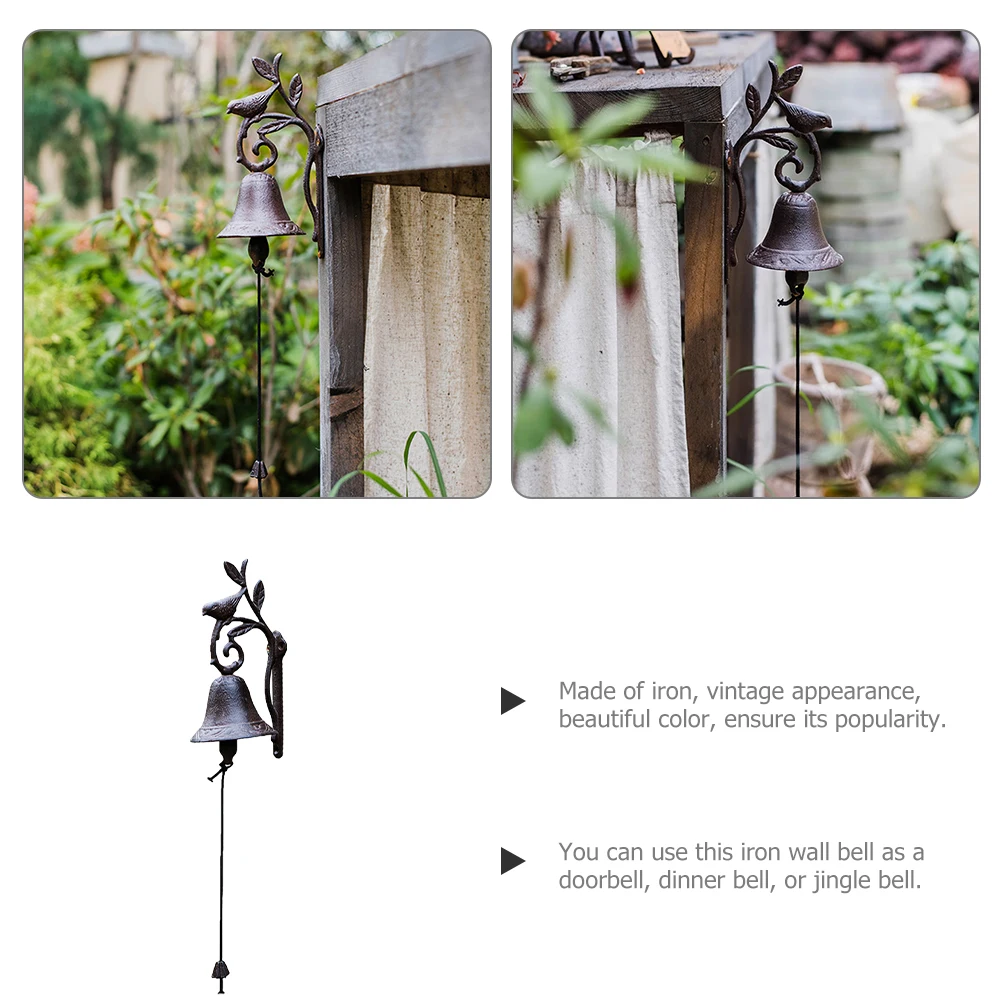 Iron Vintage Birds Doorbell Wall Hanging Decorative Metal Bell Front Door Outdoor Home Yard Decoration Hanging Bell
Iron Vintage Birds Doorbell Wall Hanging Decorative Metal Bell Front Door Outdoor Home Yard Decoration Hanging Bell