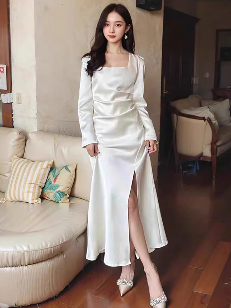Ele White Evening Gown Women's High-End Ball Host Birthday Par Registration Small Dr White Skirt Long Sve A-Line ...
Ele White Evening Gown Women's High-End Ball Host Birthday Par Registration Small Dr White Skirt Long Sve A-Line ...