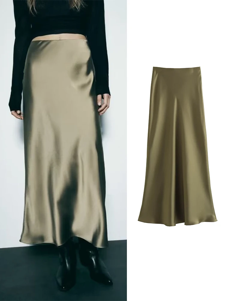 Ladies Elastic Waist A-Line Fashion Ankle-Length Skirts Women Solid Midi Skirts Autumn 2024 Casual
Ladies Elastic Waist A-Line Fashion Ankle-Length Skirts Women Solid Midi Skirts Autumn 2024 Casual