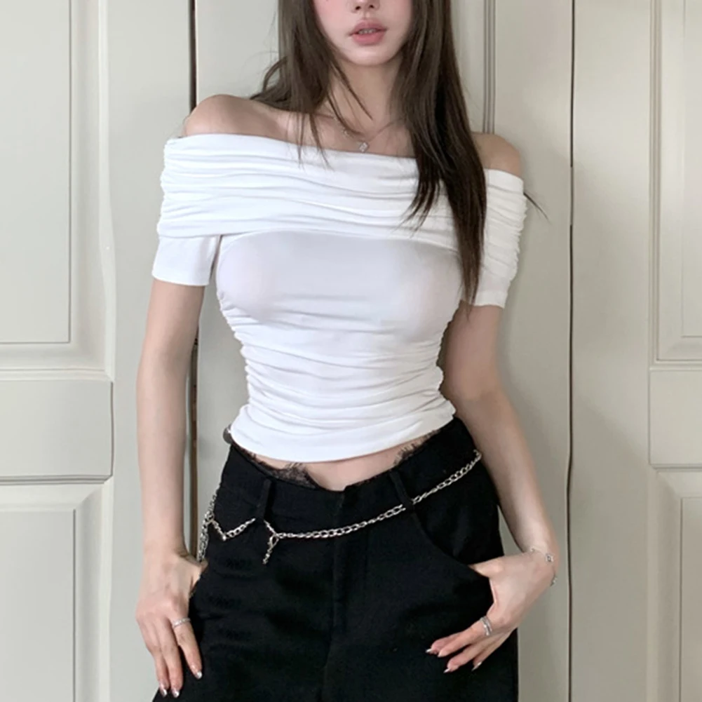 2025 Summer Wear Short Sleeve Casual Top Casual Style One Shoulder Neckline Polyester Fabric Slight Stretch Fabric
2025 Summer Wear Short Sleeve Casual Top Casual Style One Shoulder Neckline Polyester Fabric Slight Stretch Fabric
