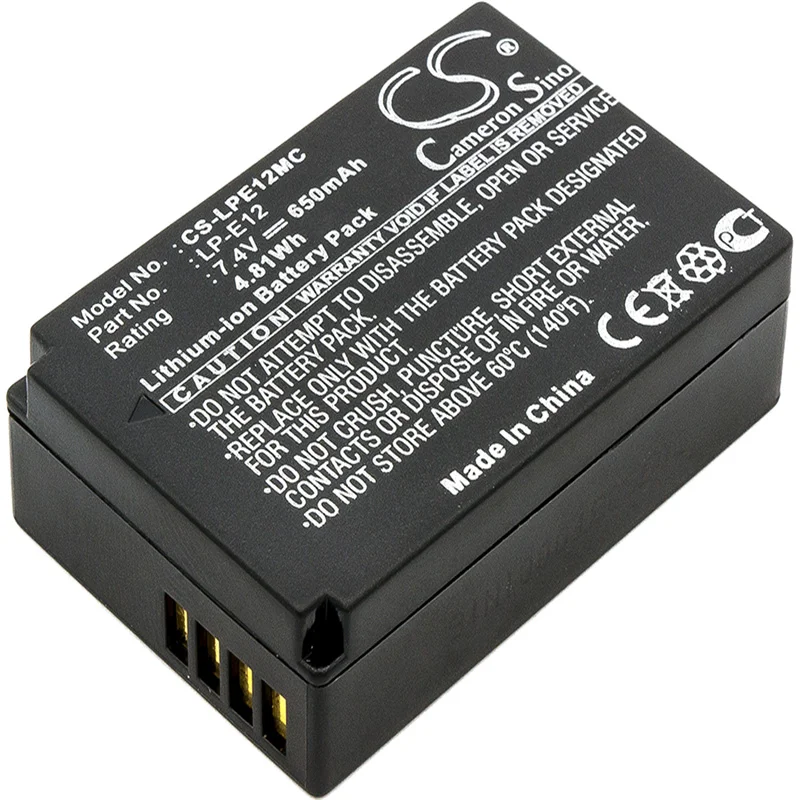 Li-ion Camera battery for Canon,7.4V,EOS M EOS 100D Rebel SL1 Digital OS-M EOS Kiss X7 PowerShot SX70 HS
Li-ion Camera battery for Canon,7.4V,EOS M EOS 100D Rebel SL1 Digital OS-M EOS Kiss X7 PowerShot SX70 HS
