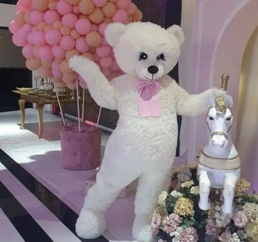 Disney White Cute Bow Bear Mascot Costume Wedding Party Performance Outftis Anime Christmas Halloween Birthday Party Dress
Disney White Cute Bow Bear Mascot Costume Wedding Party Performance Outftis Anime Christmas Halloween Birthday Party Dress