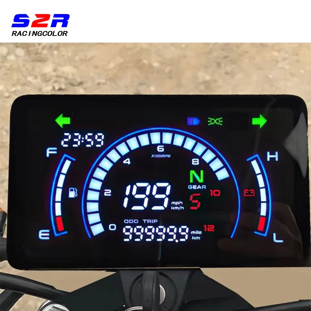 Universal Motorcycle Digital Speedometer Dashboard Gauge Moto Instrument Tachometer Odometer Gear Display Meter For Honda EX5
Universal Motorcycle Digital Speedometer Dashboard Gauge Moto Instrument Tachometer Odometer Gear Display Meter For Honda EX5