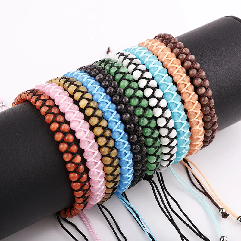 New Fashion Colored 4mm Cat Eye Beads Double Braided Macrame Bracelet For Women Jewelry Gift
New Fashion Colored 4mm Cat Eye Beads Double Braided Macrame Bracelet For Women Jewelry Gift