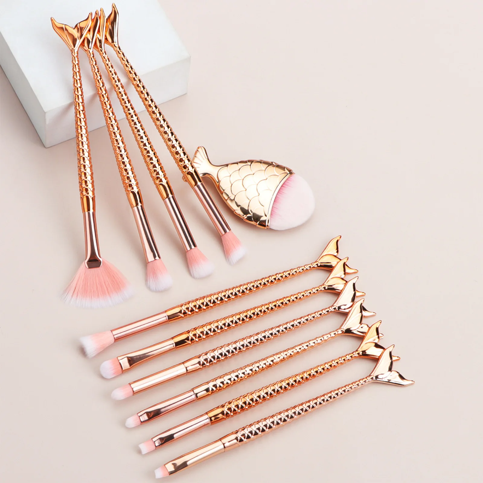 11Pcs Makeup Brushes Kit Maquiagem Maquillaje New Mermaid Foundation Eyebrow Eyeliner Cosmetic Makeup Brushes
11Pcs Makeup Brushes Kit Maquiagem Maquillaje New Mermaid Foundation Eyebrow Eyeliner Cosmetic Makeup Brushes