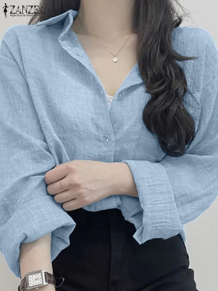ZANZEA 2024 Summer All-match Blouse Women Leisure Shirts Fashion Solid Lapel Collar Casual Loose Long Sleeve Tops Buttons Blusas
ZANZEA 2024 Summer All-match Blouse Women Leisure Shirts Fashion Solid Lapel Collar Casual Loose Long Sleeve Tops Buttons Blusas