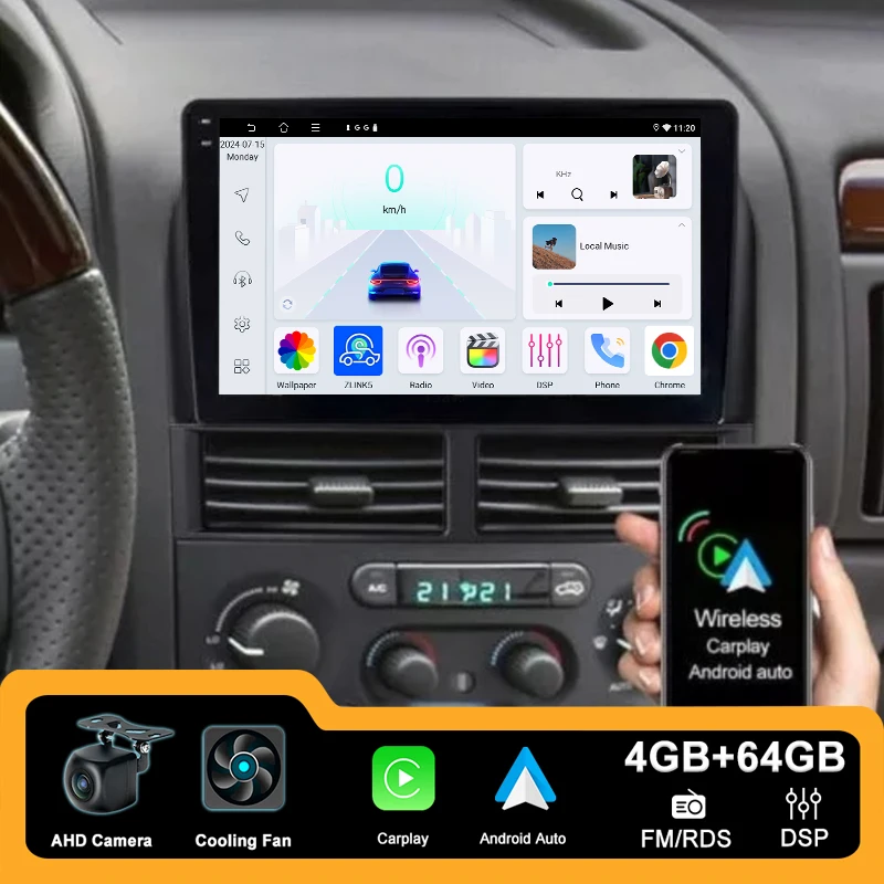 9" 4+64GB Car Stereo Radio For Jeep Grand Cherokee 1999-2004 Apple CarPlay Android 13 GPS Navi Rear Camera
9" 4+64GB Car Stereo Radio For Jeep Grand Cherokee 1999-2004 Apple CarPlay Android 13 GPS Navi Rear Camera