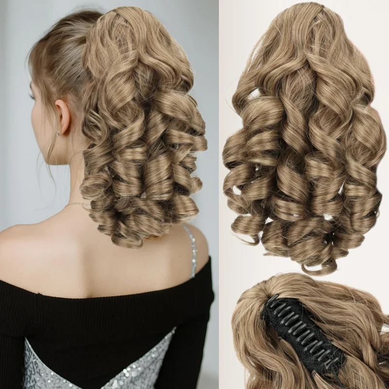 10inch Short Curly Mixed Color Claw Clip Ponytail European and American Fashion Wig Braid
10inch Short Curly Mixed Color Claw Clip Ponytail European and American Fashion Wig Braid