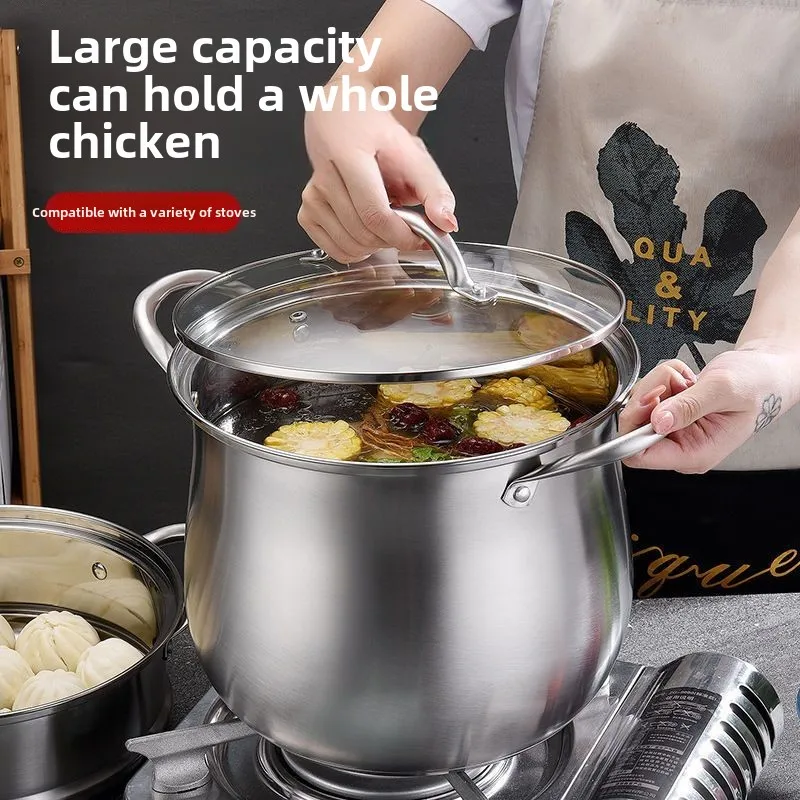 Household High Pot Special Thickened Large Capacity Cooking High Pot for Induction Gas Cooker
Household High Pot Special Thickened Large Capacity Cooking High Pot for Induction Gas Cooker