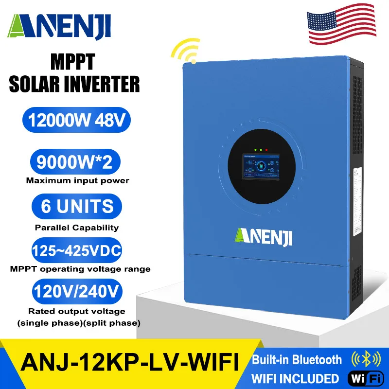 12KW 48V Hybrid Solar Inverter Off-Grid Split Phase 120V/240V Charger Parallel
12KW 48V Hybrid Solar Inverter Off-Grid Split Phase 120V/240V Charger Parallel