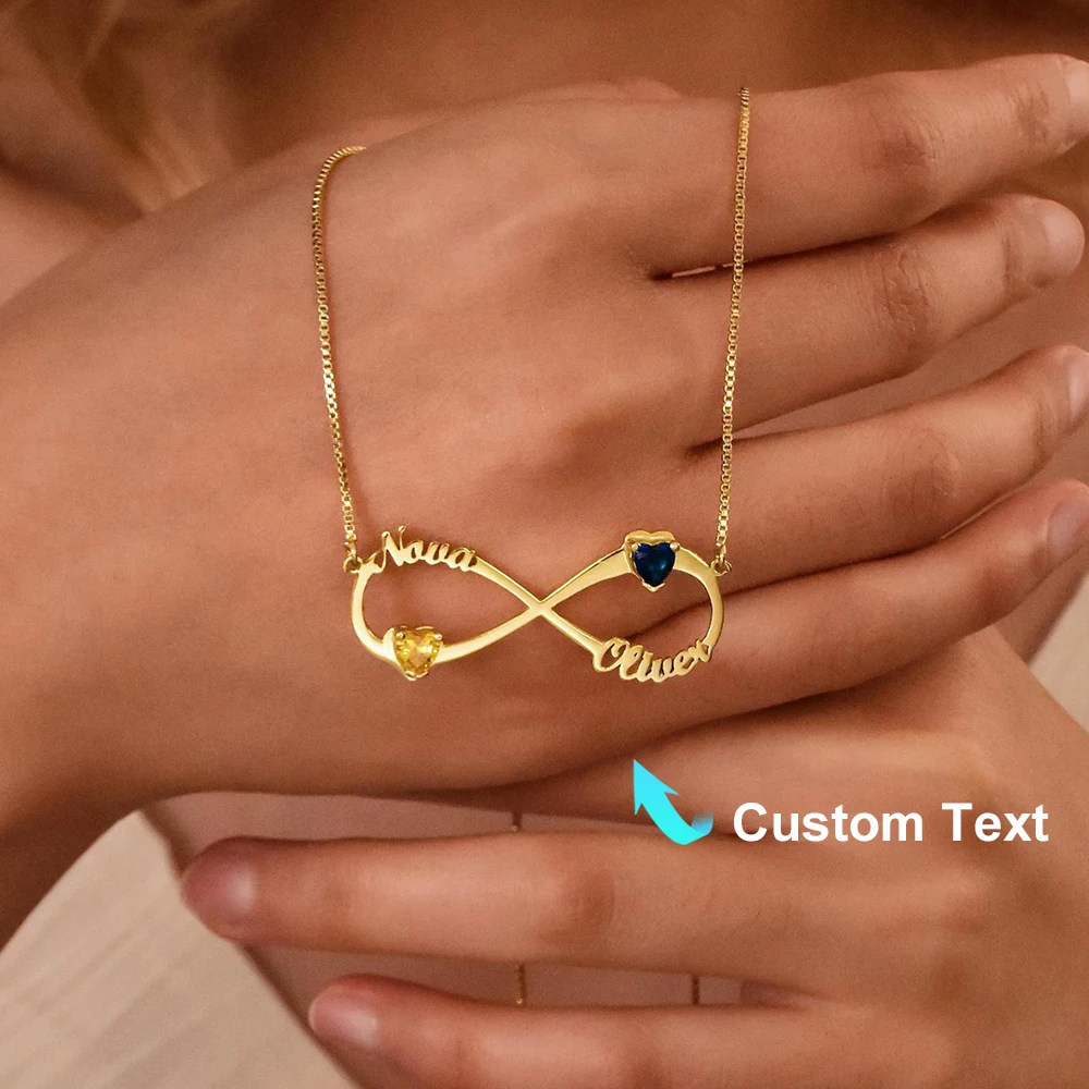 Custom Birthstone Infinity Name Necklace Personalized Couple Name Infinity Necklace with Heart Birthstone Jewelry Christmas Gift
Custom Birthstone Infinity Name Necklace Personalized Couple Name Infinity Necklace with Heart Birthstone Jewelry Christmas Gift