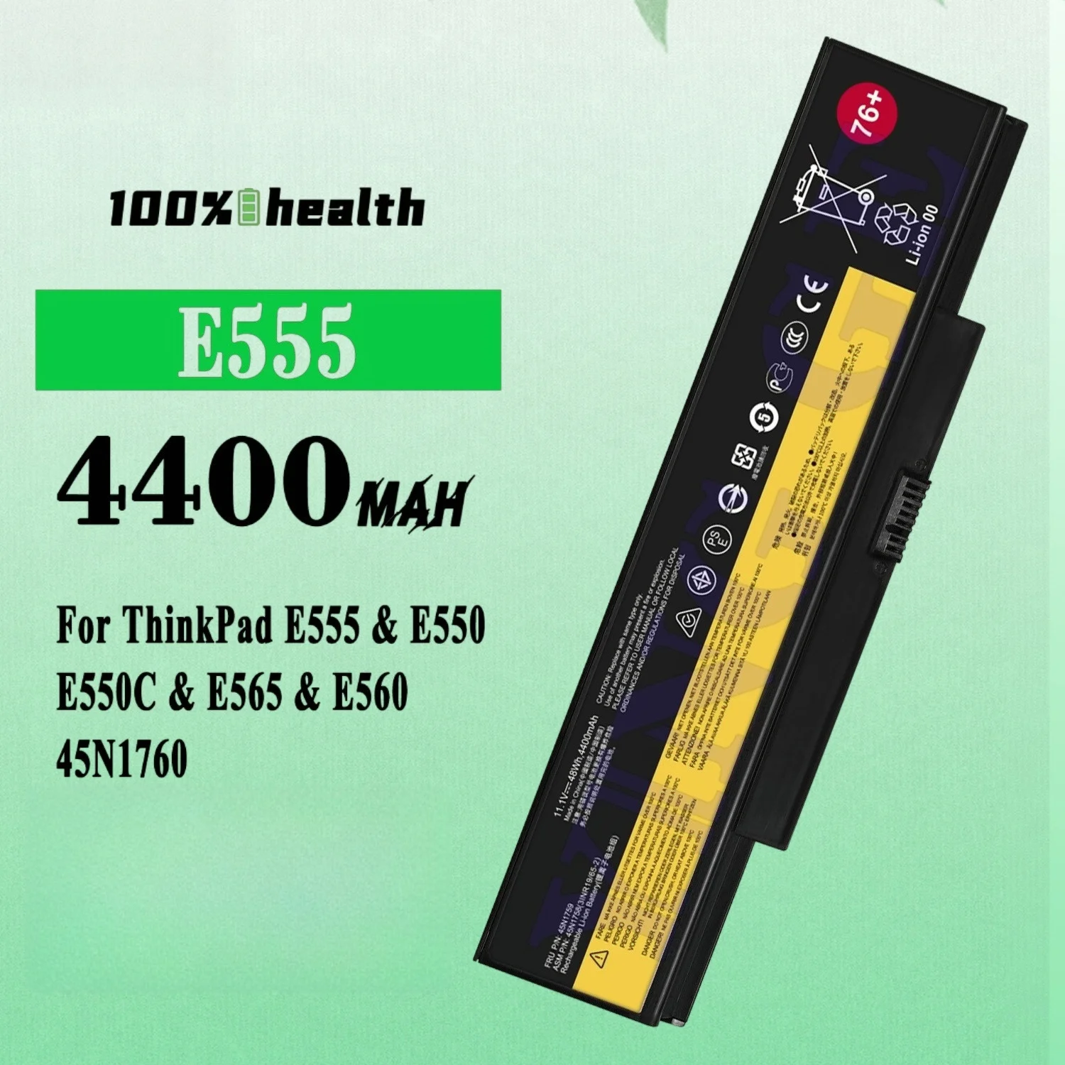 E555 4400mAh Laptop Battery for Lenovo ThinkPad E555 E550 E550C E565 E560 Lithium Rechargeable Battery
E555 4400mAh Laptop Battery for Lenovo ThinkPad E555 E550 E550C E565 E560 Lithium Rechargeable Battery