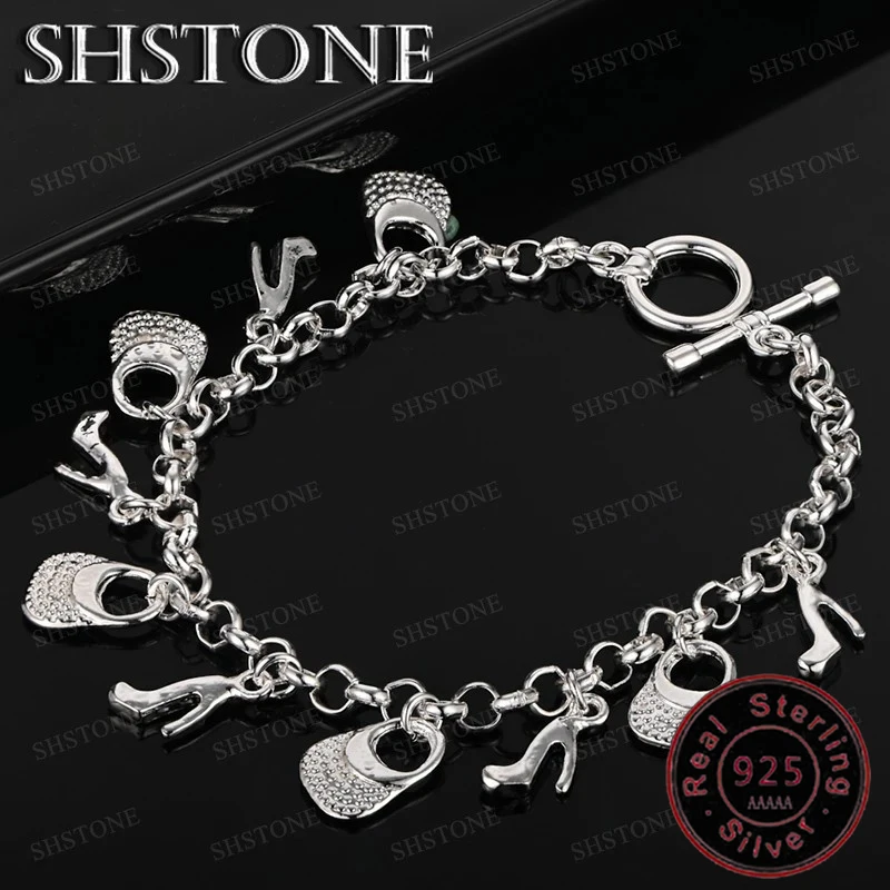 Shoe Bag Pendant 925 Sterling Silver Bracelet For Men Women Engagement Wedding Party Jewelry Delicate Gifts Fashion Accessories
Shoe Bag Pendant 925 Sterling Silver Bracelet For Men Women Engagement Wedding Party Jewelry Delicate Gifts Fashion Accessories