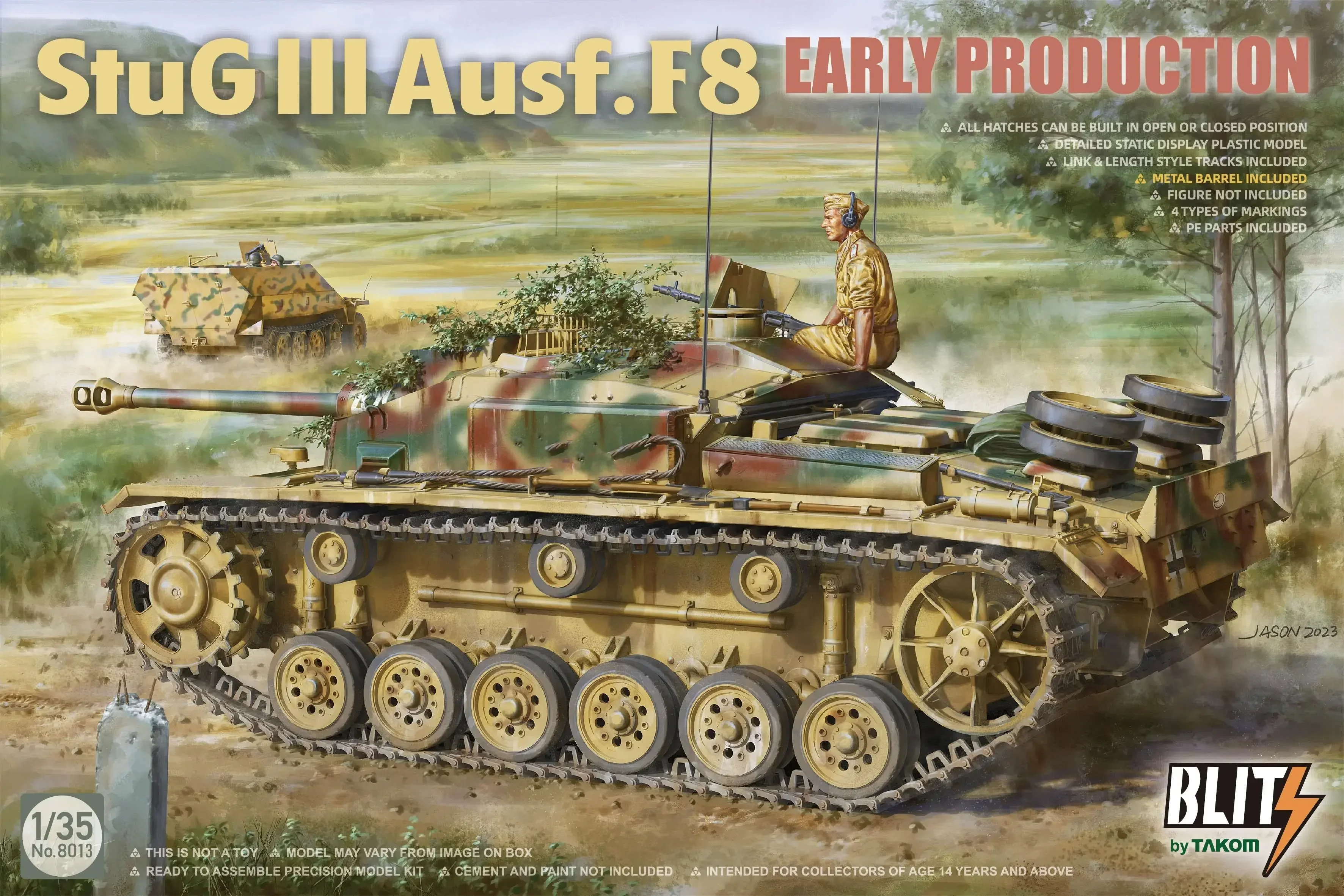 TAKOM 8013, масштаб 1/35, комплект модели раннего производства Stug III Ausf.F8
TAKOM 8013, масштаб 1/35, комплект модели раннего производства Stug III Ausf.F8