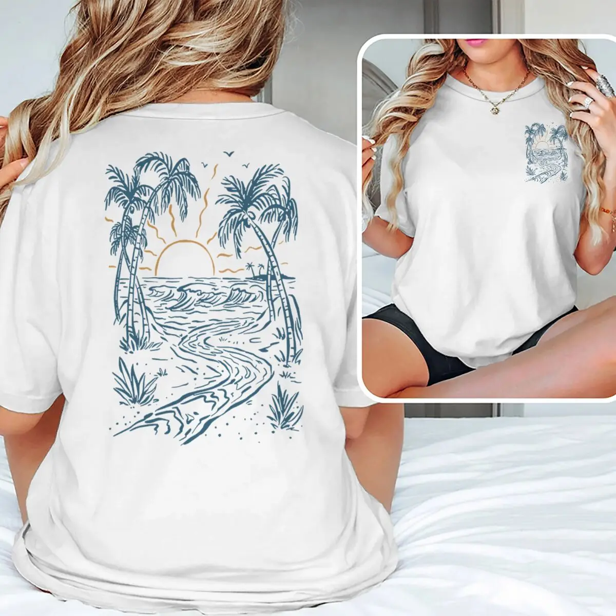 Vacation Beach Gift T Shirt Boho Sunset Palm Tree Casual Women Top Ocean Graphic Short Sleeve Women Tshirt Coastal Beach Tops
Vacation Beach Gift T Shirt Boho Sunset Palm Tree Casual Women Top Ocean Graphic Short Sleeve Women Tshirt Coastal Beach Tops