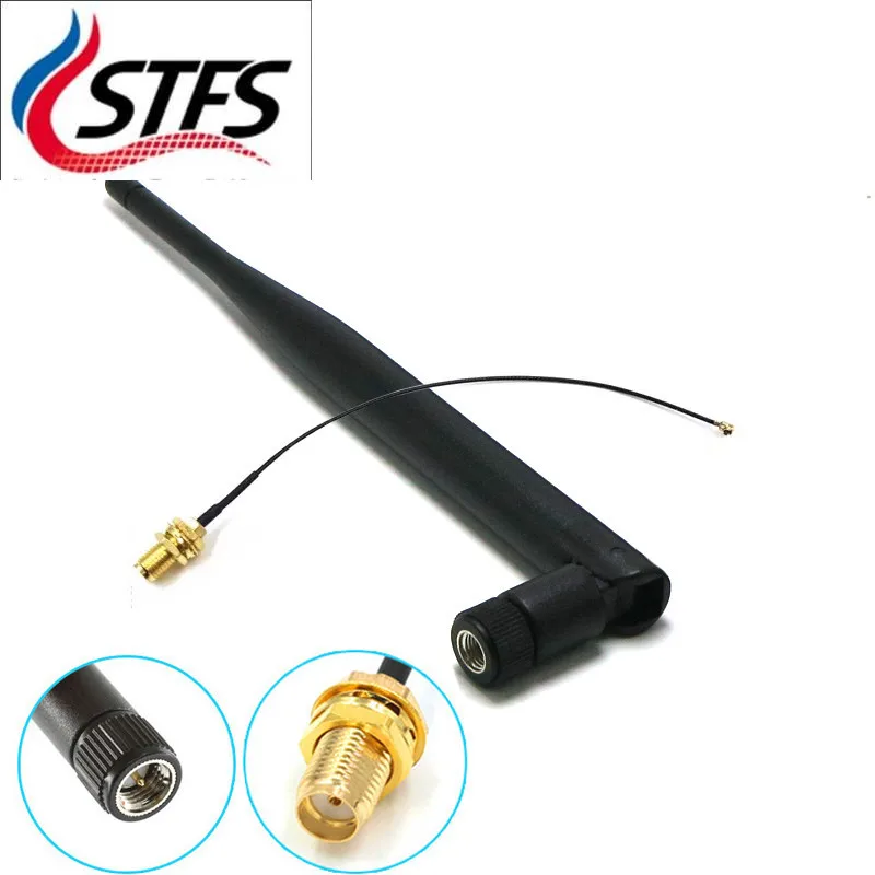 1 set 6dBi 2.4GHz 5GHz Dual Band WiFi SMA antenna + 1x15cm U.FL / IPEX to SMA-KY Cable Router glue stick antenna
1 set 6dBi 2.4GHz 5GHz Dual Band WiFi SMA antenna + 1x15cm U.FL / IPEX to SMA-KY Cable Router glue stick antenna