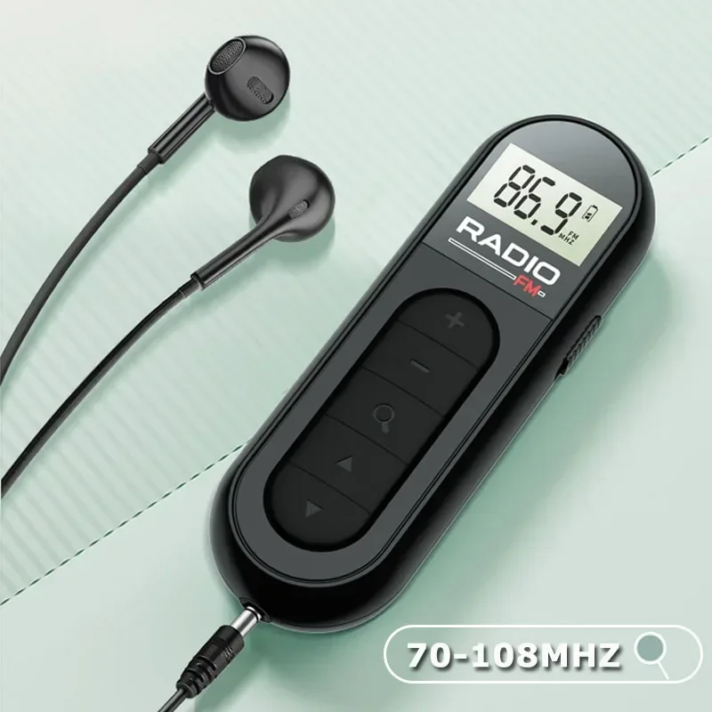 Portable Mini FM Radio Back Clip DSP Rechargeable Radios Receiver with LCD Display 3.5mm Headphones for Sports Running Hiking
Portable Mini FM Radio Back Clip DSP Rechargeable Radios Receiver with LCD Display 3.5mm Headphones for Sports Running Hiking