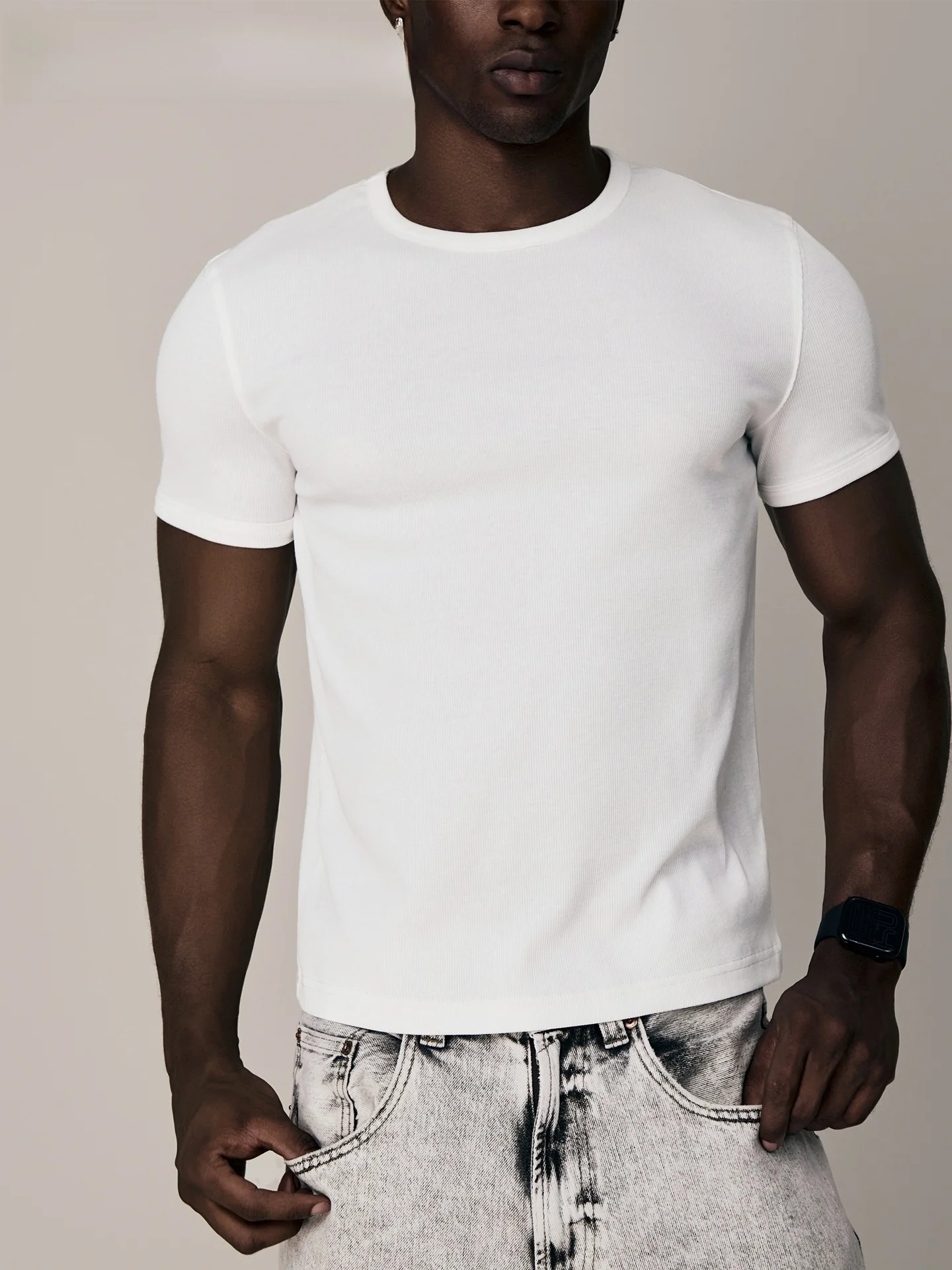 BledFolks Men's Slim Fit ort Sve T-irt Casual Fitn Wear Summer Thin Ribbed Elastic Muscle Enhancing round Ne
BledFolks Men's Slim Fit ort Sve T-irt Casual Fitn Wear Summer Thin Ribbed Elastic Muscle Enhancing round Ne