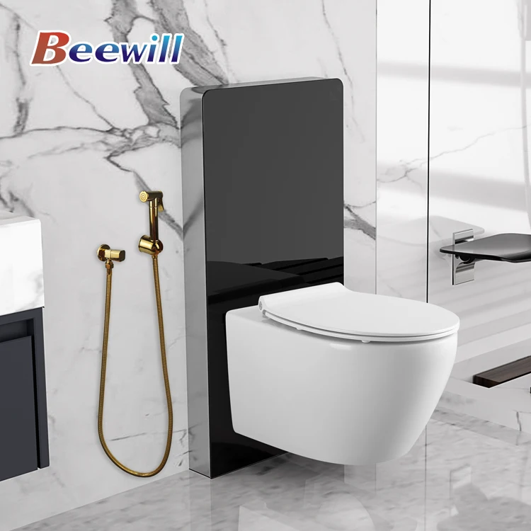 Modern Style Wall-Hung Toilet Bidet Dual-Flush Ceramic Toilet With Glass Panel Flush Water Cistern
Modern Style Wall-Hung Toilet Bidet Dual-Flush Ceramic Toilet With Glass Panel Flush Water Cistern
