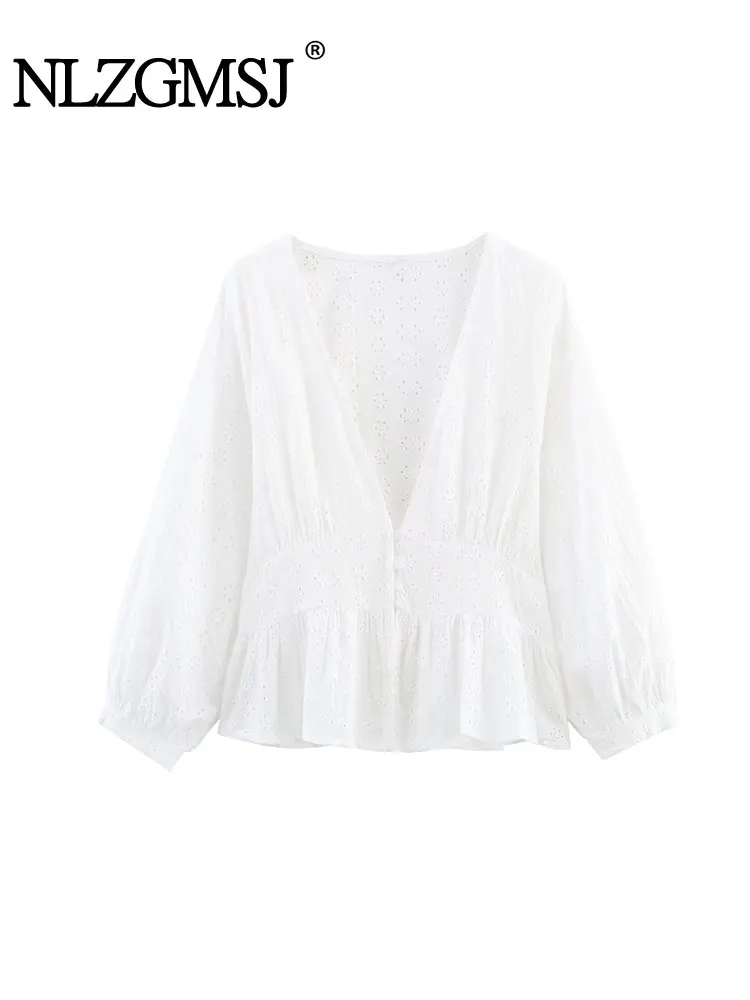 NLZGMSJ Повседневная женская блузка с вышивкой, свободная блузка с v-образным вырезом и длинными рукавами, новая мода, осенние рубашки 2025 г.
NLZGMSJ Повседневная женская блузка с вышивкой, свободная блузка с v-образным вырезом и длинными рукавами, новая мода, осенние рубашки 2025 г.